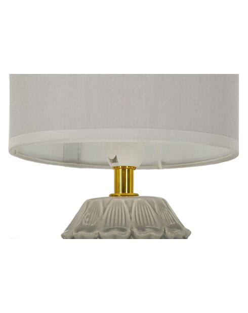 Lampe de table Pigny crème - 15x30,5 cm