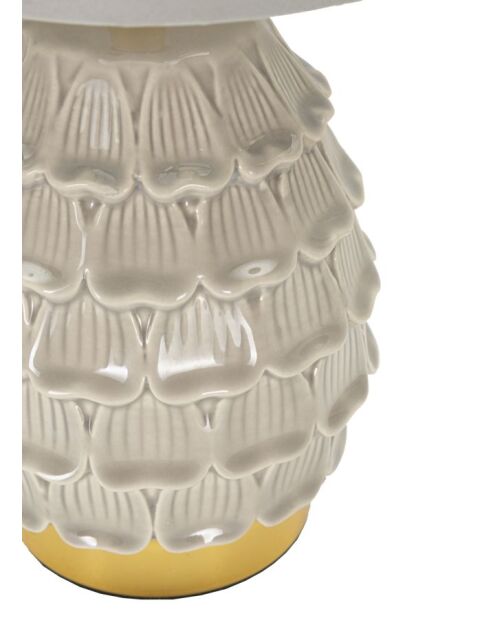 Lampe de table Pigny crème - 15x30,5 cm