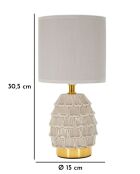 Lampe de table Pigny crème - 15x30,5 cm