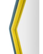 Specchio Tony Blu/Giallo in velluto - 75x4x80 cm