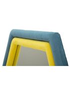 Specchio Tony Blu/Giallo in velluto - 75x4x80 cm