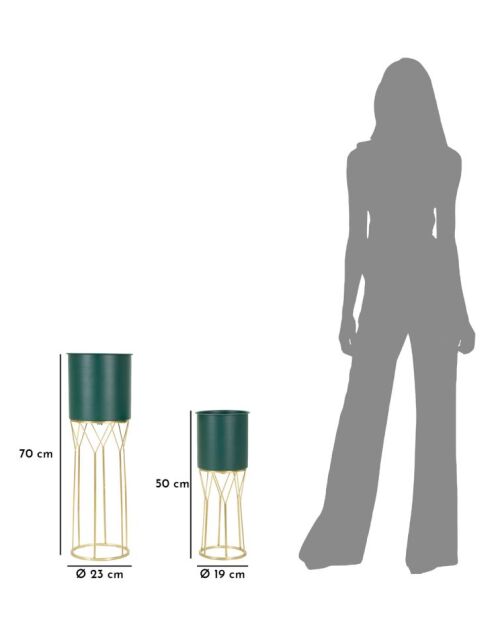 2 Cache-pots Grent verts