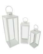 Ensemble de 3 Lanternes blanches