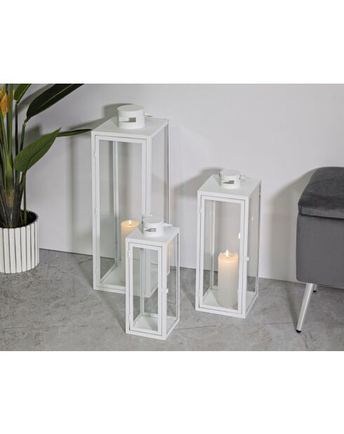 Ensemble de 3 Lanternes blanches