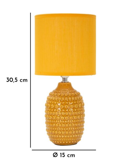 Lampe de table Moutarde - 15x30,5 cm
