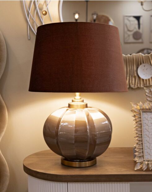 Lampe de table Prague marron/doré - 40,5x57 cm