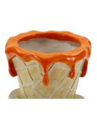 Pot de Fleurs Cône doré - 18x16x26 cm