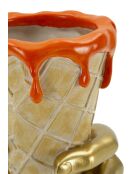 Pot de Fleurs Cône doré - 18x16x26 cm