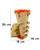 Pot de Fleurs Cône doré - 18x16x26 cm