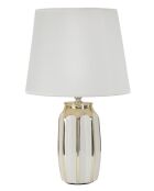 Lampe de table Cassy blanc/doré - 25x40,5 cm