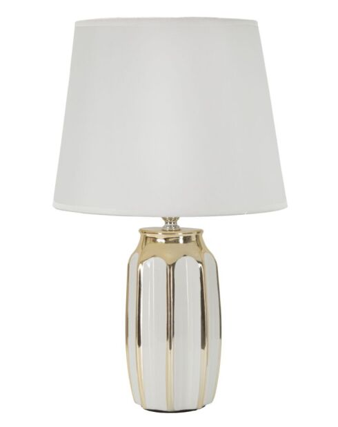 Lampe de table Cassy blanc/doré - 25x40,5 cm