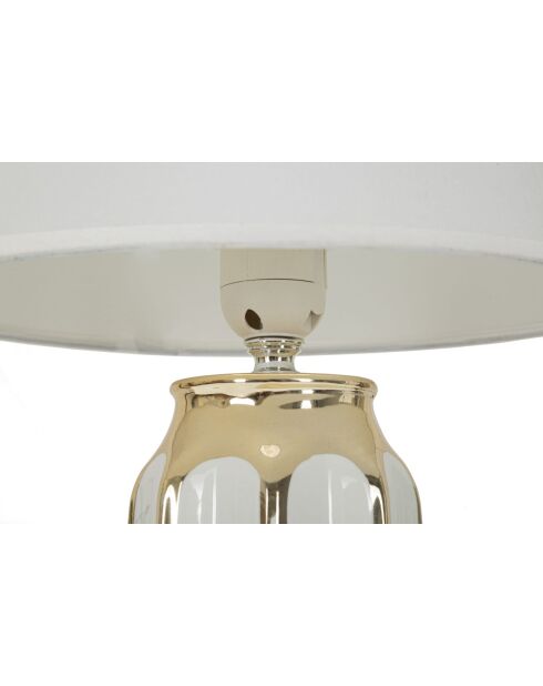 Lampe de table Cassy blanc/doré - 25x40,5 cm