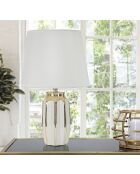 Lampe de table Cassy blanc/doré - 25x40,5 cm