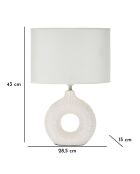 Lampe de Table Seta Blanche - 28,5x15x43 cm