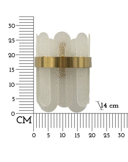 Applique Murale Grise - 20x14x28 cm