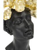 Frau mit Schmetterling schwarz/gold - 21x20x36,5 cm