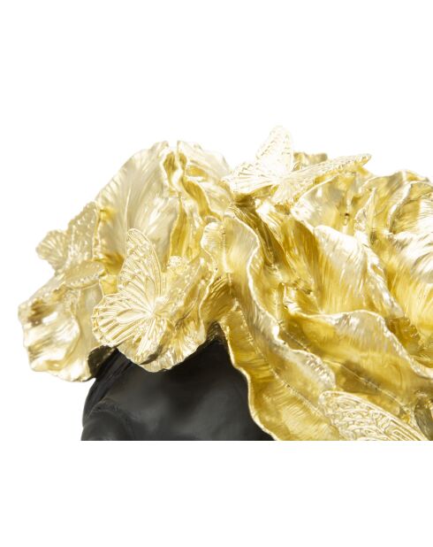 Mujer con una mariposa negro/oro - 21x20x36,5 cm