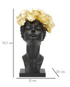 Frau mit Schmetterling schwarz/gold - 21x20x36,5 cm