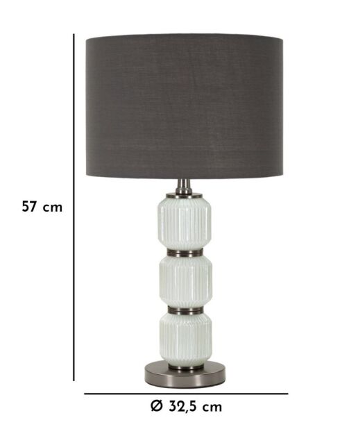 Lampe de table Lumine Trois blanc/gris - 32,5x57 cm