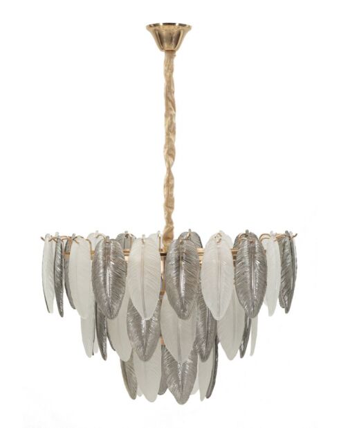Lustre Feuilles gris - 60x40-87 cm