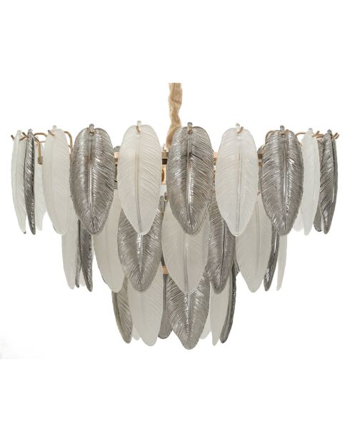 Lustre Feuilles gris - 60x40-87 cm