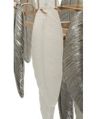 Lustre Feuilles gris - 60x40-87 cm