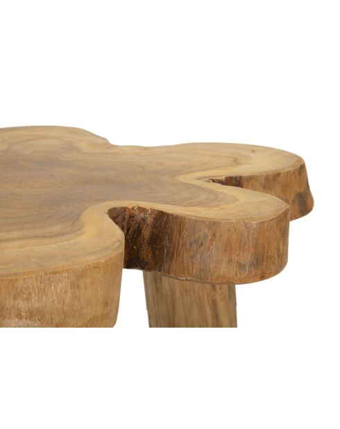 Mesita Bintang de teca marrón - 50x47x50 cm