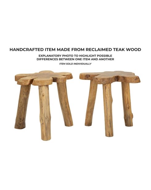 Mesita Bintang de teca marrón - 50x47x50 cm