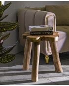 Mesita Bintang de teca marrón - 50x47x50 cm