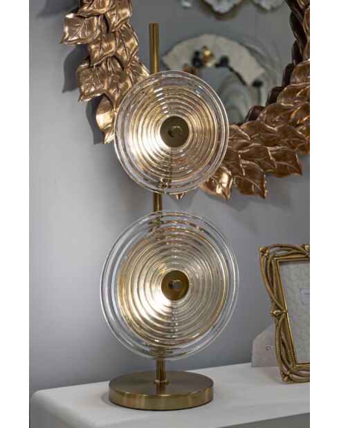 Lampe de table Venise dorée - 25x63 cm