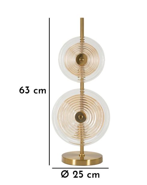Lampe de table Venise dorée - 25x63 cm
