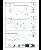 Table à manger crème/noir - 180x90x73 cm