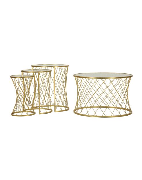 4 goldene Noah Couchtische