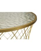 4 mesas de café Noah doradas