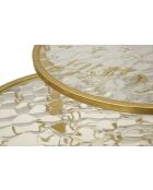 4 mesas de café Noah doradas