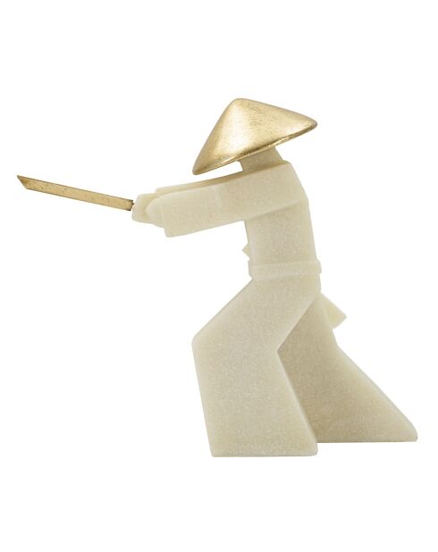 Samurai Toku Quarzy blanco/dorado - 34x12x30 cm