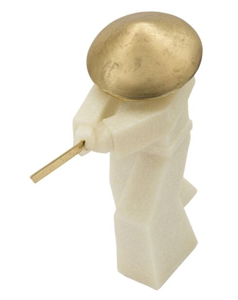 Samurai Toku Quarzy blanco/dorado - 34x12x30 cm