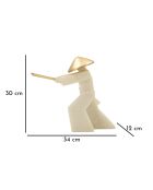 Samurai Toku Quarzy wit/goud - 34x12x30 cm