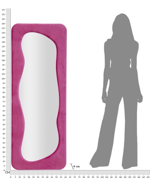 Specchio Theodor Fuchsia - 60x4x160 cm