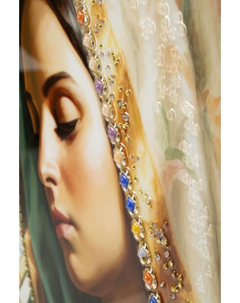 Tableau sur toile laquée Madène avec cadre - 72x4x102 cm