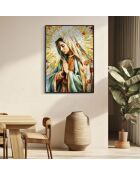 Tableau sur toile laquée Madène avec cadre - 72x4x102 cm