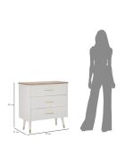 Commode Matera blanche - 78x37x80 cm