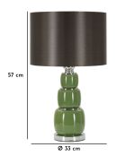 Lampe de table Eva Trois vert/noir - 32,5x55 cm