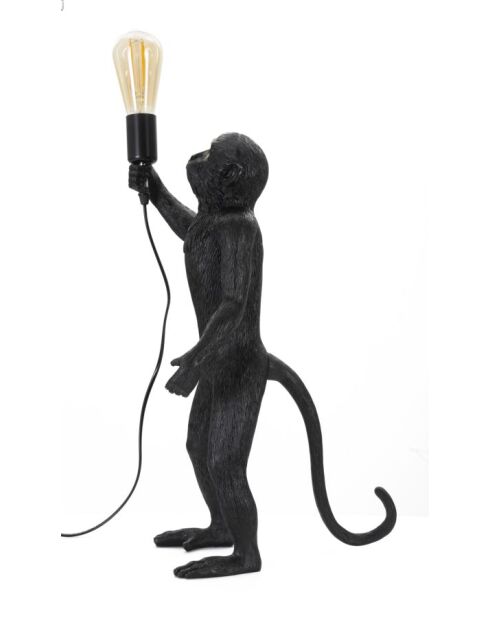 Lampe de table Monkey noire - 26x34x55 cm