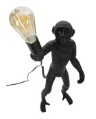 Lampe de table Monkey noire - 26x34x55 cm