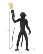 Lampe de table Monkey noire - 26x34x55 cm