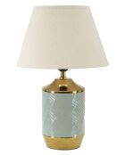 Lampe de table Cape Town bleu/doré - 30x47 cm