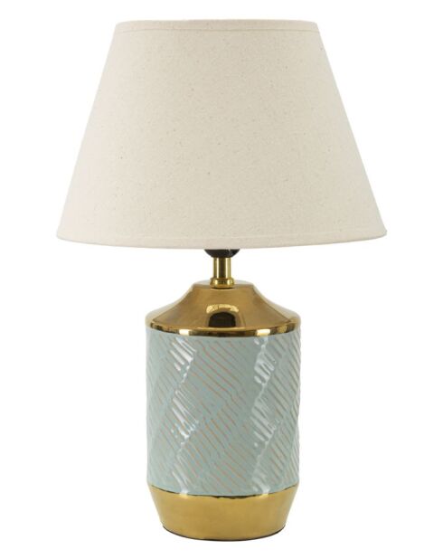 Lampe de table Cape Town bleu/doré - 30x47 cm