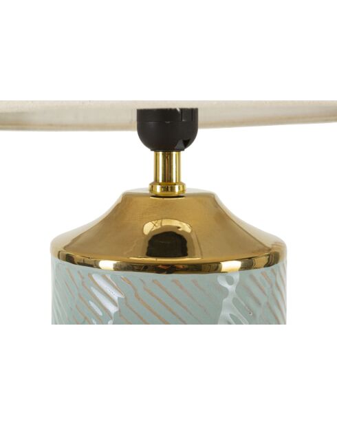 Lampe de table Cape Town bleu/doré - 30x47 cm