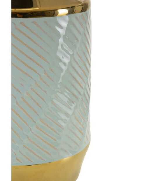 Lampe de table Cape Town bleu/doré - 30x47 cm